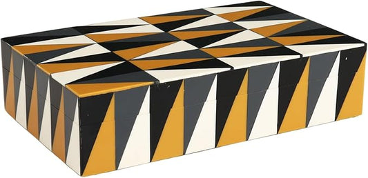 Handicrafts Home Decorative Keepsake Box 8x5 – Small Organizer Box with Lid, Boho Decorative Storage, Retro Memory Box, Unique Coffee Table Décor, Jewelry or Trinket Box, Modern Shelf Decorative Box