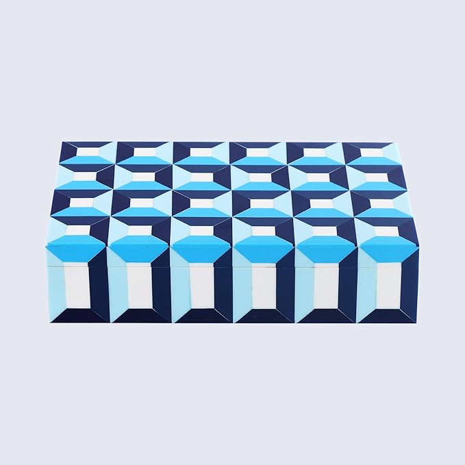 Handicrafts Home Decorative Storage Box 10x6 – Remote Organizer Box with Lid, Modern Decorative Keepsake Box, Boho Shelf Décor, Memory Box for Photos or Letters, Decorative Box for Table Décor