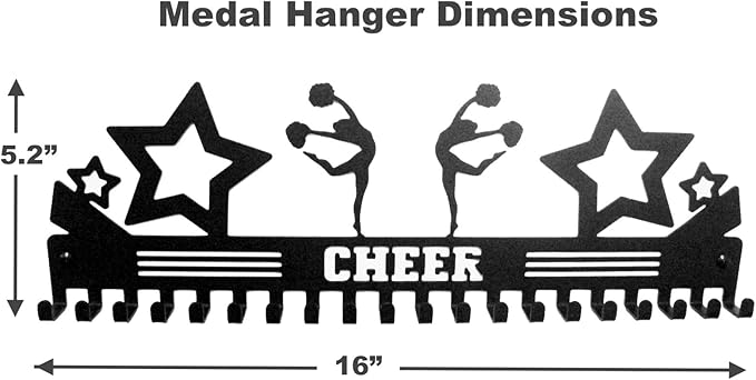 Gymnastics, Dance, Cheer Medal Hanger Display, Medal Holder Ribbon Display & Award Medal Rack, Great Dance Gifts for Kids