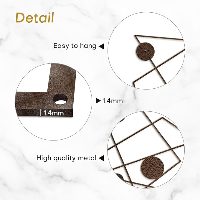 SIGNLEADER Metal Wall Decor Picasso Lines Geometric Minimalist Modern Luxury Wall Sculpture Hangings 3D Statue Home Decoration for Living Room, Bedroom, Bathroom, Kitchen, Fireplace, Office - 18" Bronze