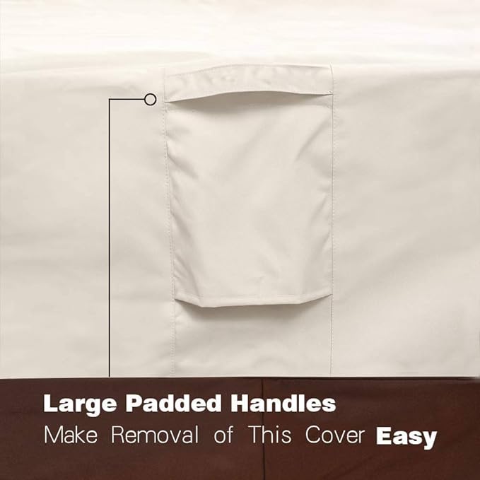Vailge Patio Chair Covers, Lounge Deep Seat Cover, Heavy Duty and Waterproof Outdoor Lawn Patio Furniture Covers (4 Pack - Small, Beige & Brown)