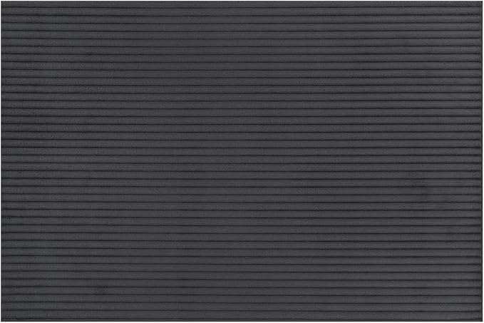 Beverly Rug Non Slip Area Rug 2 x 3 Modern Durable Ultra Soft Ribbed Indoor Rugs for Living Dining Room Office Stain Resistant Non Shedding Casual Easy Shag Indoor Carpet Dark Gray 2x3