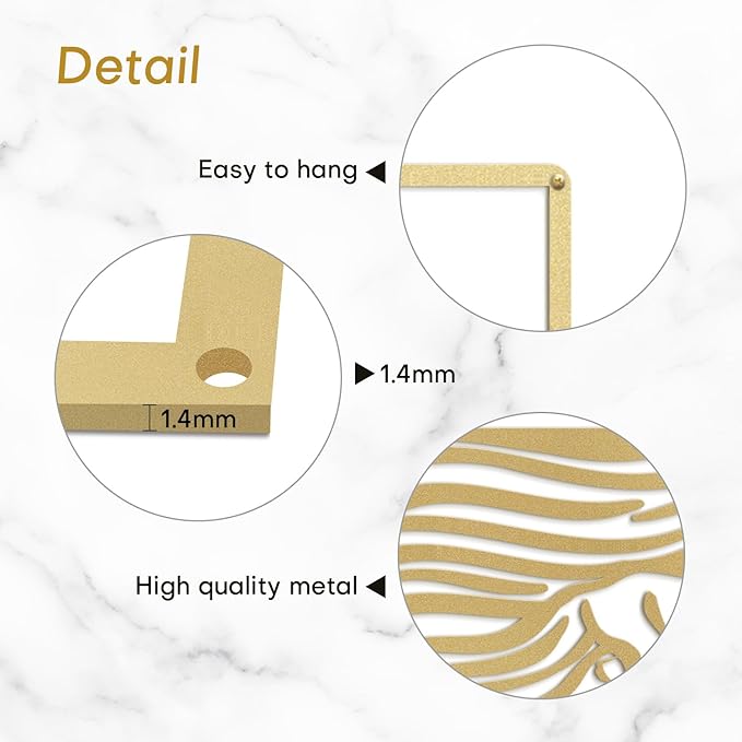 SIGNLEADER Metal Wall Art Decor A Man Riding Horse Minimalist Modern Abstract Wall Sculpture Hangings Home Decoration for Living Room, Bedroom, Bathroom, Kitchen, Outdoor - 18" Gold