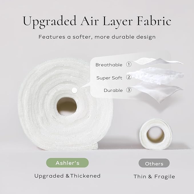 Ashler Throw Pillow Inserts- 14x22 Pillow Inserts with Air Layer, Premium Bed and Couch Pillows - Indoor Decorative Throw Pillow, Lumbar Cushion Sham Stuffer, Pack of 2, White
