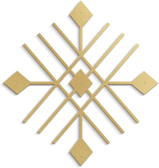 SIGNLEADER Metal Wall Decor Folk Symbol Mystery Minimalist Modern Luxury Wall Sculpture Hangings 3D Statue Home Decoration for Living Room, Bedroom, Bathroom, Kitchen, Fireplace, Office - 18" Gold