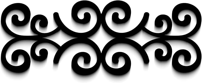 GlintHome Black Metal Wall Art for Living Room Abstract Modern Wall Sculpture Textured Artwork Minimalist Geometric wall Decor for Bedroom Bathroom Living Room Home