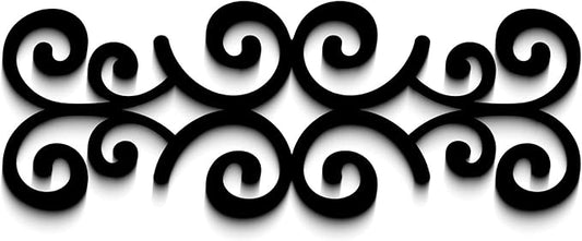 GlintHome Black Metal Wall Art for Living Room Abstract Modern Wall Sculpture Textured Artwork Minimalist Geometric wall Decor for Bedroom Bathroom Living Room Home