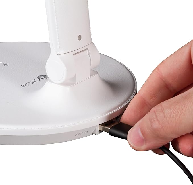 OttLite Emerge LED Sanitizing Desk Lamp with USB Charging – Sanitizes Your Work Space, Touch Activated, Flexible Neck, Modern Light for Reading, Crafting & Office Desktop