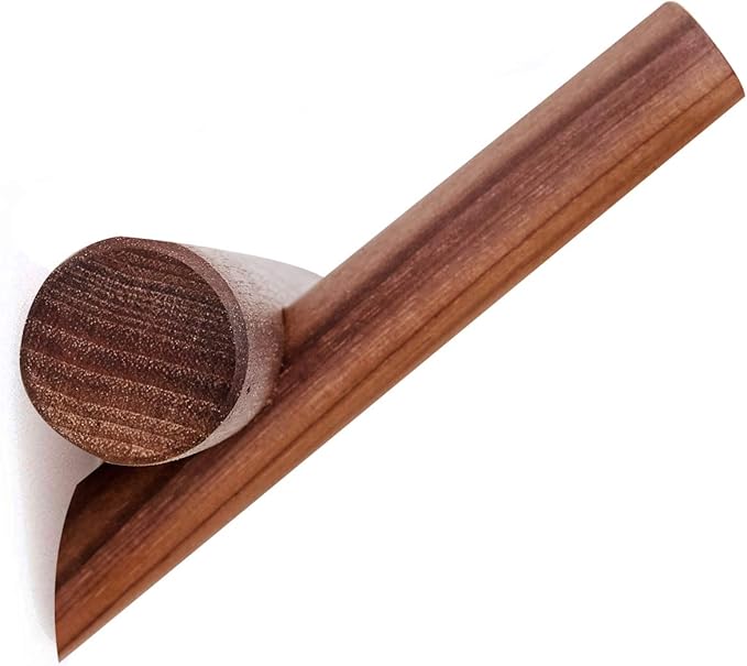 Wood Coat Hooks Wall Mounted Hat Rack Tower Hanger Wall Hooks Decorative Hanger with Pegs Entryway Bedroom Bathroom（Black Walnut,4 Hooks）