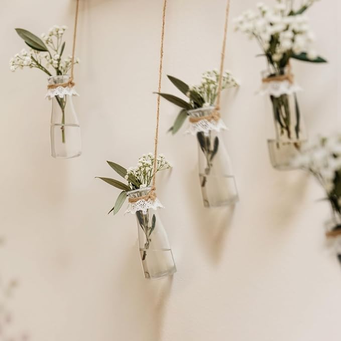 Glass Bud Vases for Centerpieces Set of 12 Small Clear Vase Modern Minimalist Decorative Flower Vases for Wedding Bridal Shower Birthday Party Baby Shower Table Decorations Home Decor