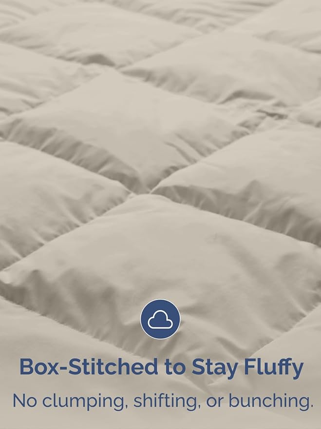 Queen Size, Brown & Beige Reversible Alternative Down Comforter - Warm Lightweight - Breathable Hotel Quality Bedding Set - All Season Fluffy Cozy Oversized Cooling Microfiber Duvet Insert Comforter