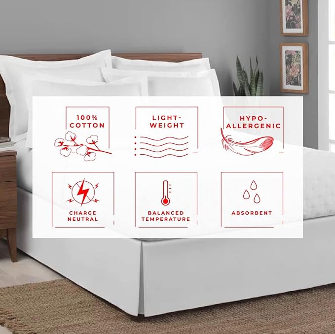 Valencia Beddings Split Corner Bed Skirt 16 Inch Drop Full Size 100% Natural Cotton Hotel Quality Full Size, Silver Grey Solid