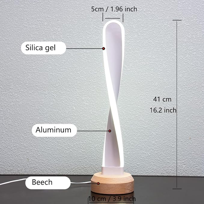 Table Lamp RGB Wood lamp Bedside Lamp 16 Color-Changing Light, Natural Beech Night Light for Living Rooms and Bedrooms Creative Home Decor, Unique House warmging Gift(US-LX-RGB)