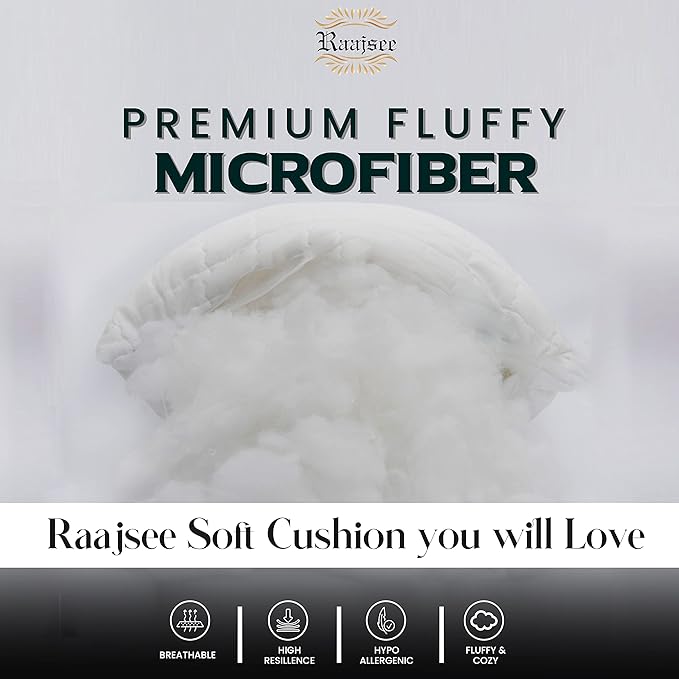 16x16 Pillow Inserts Set of 2, Firm and Fluffy Down Alternative Throw Pillows for Couch, Pillow Stuffing for Couch Sham Filler, Pillow Forms 16x16