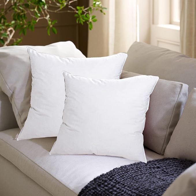 ANT-HOME 12"x20" Pillow Inserts Soft Feather Pillow Set of 2 Indoor Decorative Sofa Down Pillows Bed Pillows Couch Pillow