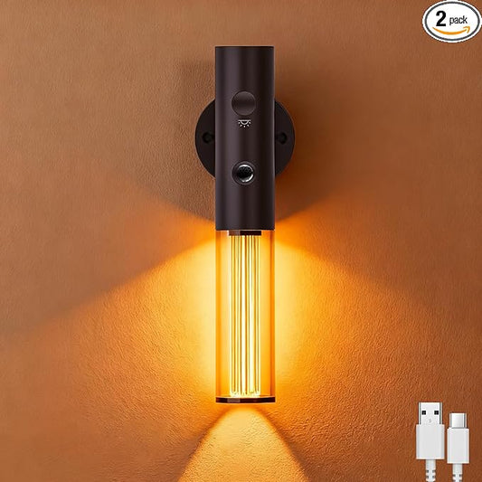 Koopala Motion Sensor LED Night Lights, Rechargeable Battery Operated Indoor Smart Motion Detector Nightlights with 3 Modes&3 Brightness, Auto Body Sensor Wall Lamps for Closet Stairway Cabinet