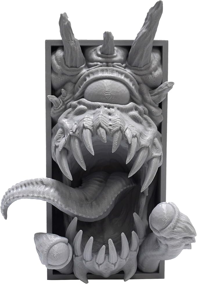 Cthulhu 3D Printing Decorative bookend Lightweight Durable Bookcase Accessories for Friends Fashion bookend Book Lovers Ideal for Home Decoration (Grey)