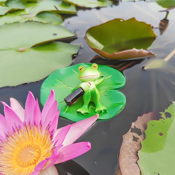 Miniature Frog Figurines Plant Decorations for Pots, Funny Frog Statue Planter Hugger for Flower Yard Lawn Ornament