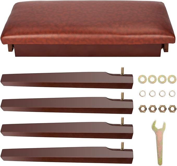 Bonnlo Duet Piano Bench with Storage Compartment and Thick Cushion Hinged top Artist Duet Seat