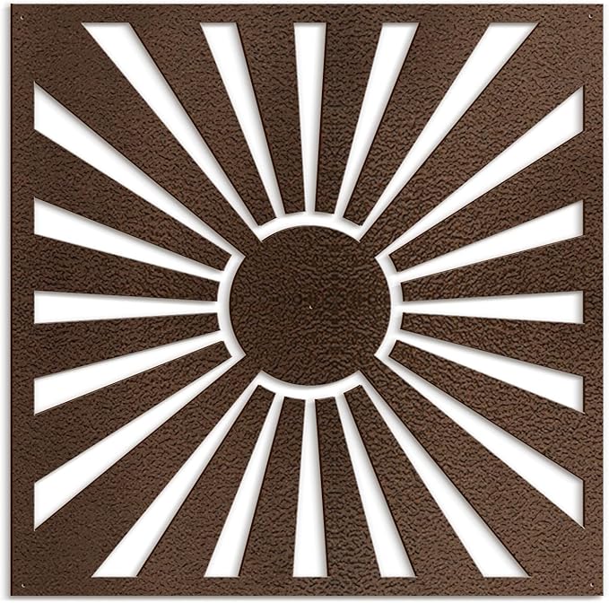SIGNLEADER Metal Wall Decor Sun Ray Minimalist Modern Luxury Wall Sculpture Hangings 3D Statue Home Decoration for Living Room, Bedroom, Bathroom, Kitchen, Fireplace, Office - 24" Bronze