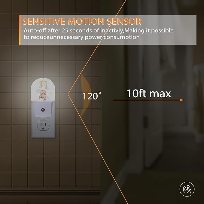 Teddy Bear Night Light,Cute Night Lights Plug into Wall with Dusk to Dawn Sensor,Lamp for Bedroom Bathroom Hallway Nightlight for Women Girls