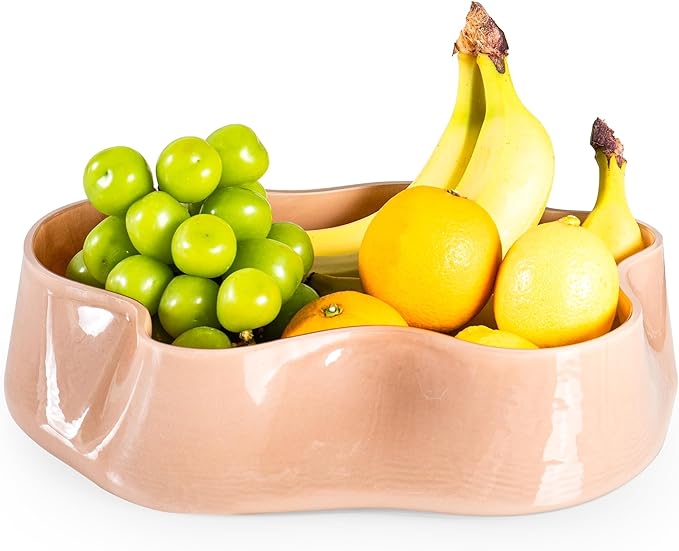 Modern Glass Decorative Bowl for Kitchen & Home Decor – Handmade Unique Design Key Bowl for Entryway Table, Living Room, Premium Candy Bowl, Fruit Bowl for Kitchen Counter