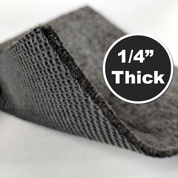 2' x 3' - Rug Pad - Hard Surface/Carpet - Non Slip - Felt/Rubber - Reversible - 1/4In - 10YR