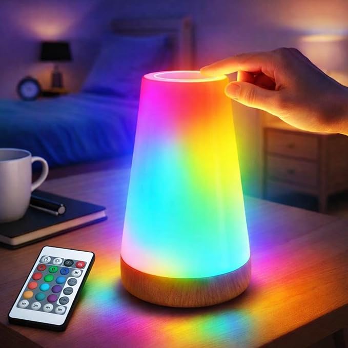Touch Night Light for Kids: Dimmable LED Nursery Lamp for Baby - Eye-Caring Soft Warm White Light USB Rechargeable Portable Bedside for Toddlers Bedroom Living Room