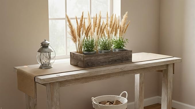 Rustic Revival | Decorative Barnwood Box – Authentic Rustic Weathered Wood Box for Table Decoration, Weddings, Parties & Farmhouse Home Decor – Real Wood Centerpiece Holder