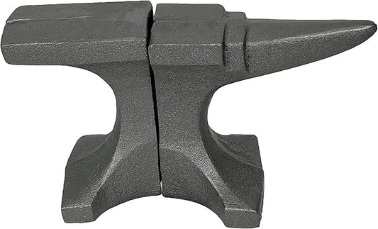 Cast Iron Anvil Bookends Set of 2-8" L x 4.5" H x 3.25" D - Rustic Grey Book Holders for Home or Office Décor - Industrial Metalwork Decoration