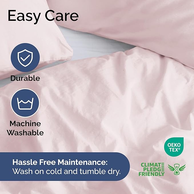 Duvet Cover King Size Set - Extra Soft King Size Duvet Cover 104 x 90 with 2 Pillow Shams - Hotel Luxury Easy Care & Fade Free w/Zipper Closures & Ties - Comfy Breathable Bedding Set (Lavender Pink)