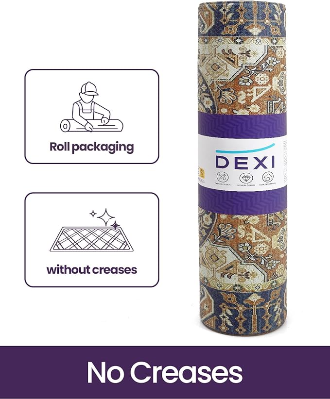 DEXI Kitchen Mats for Floor Cushioned, 23x35+23x59 Extra Large Runner Rug Non Slip, Waterproof Soft Comfort Standing Padded Anti Fatigue Decorative Set of 2, Brown Beige