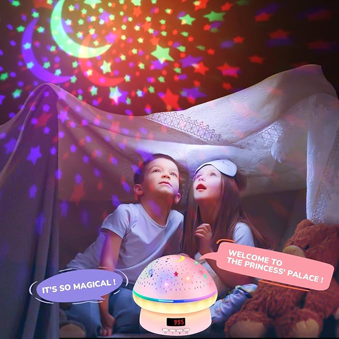 MINGKIDS Valentines Gifts for Kids Toys for 3-8 Year Old Girls Boys,Star Night Light Projector with Hard Projection Cover, Timer&Rotation,2-9 Year Olds Kids Chritsmas Birthday Gifts