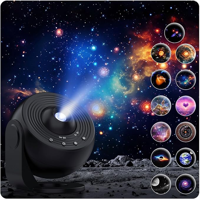 Galaxy Projector Pro, 13 in 1 HD Planetarium Projector Pro for Bedroom, Galaxy Star Night Light Projector for Adults Gaming Room/Party/Home Décor (Black)