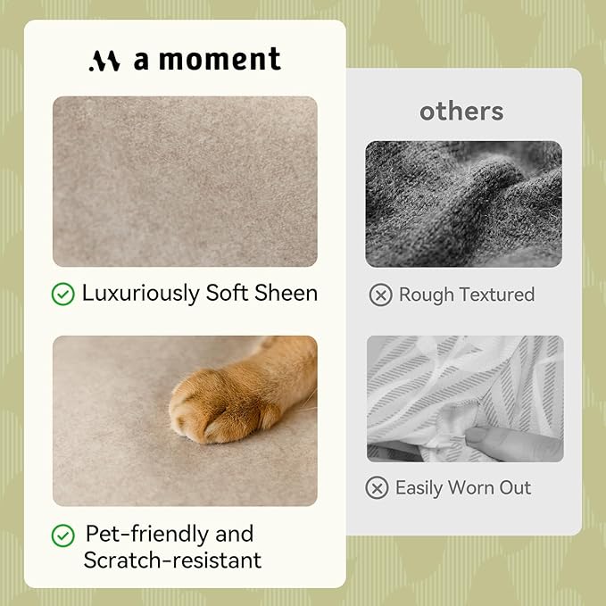 a moment Pack of 2 Ivory Stain-Resistant Throw Pillow Covers Pet-Friendly Pillowcases Cushion Covers for Sofa Couch Bed Outdoor Waterproof 20x20 Inch