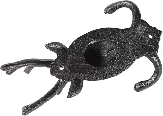 BRASSTAR Cast Iron Deer Head Decoration Double Hooks Wall Coat Hook Hanging for Coats, Bags Hats Towels Keys Rustic Retro Home Decorative Gift TQGJPT584
