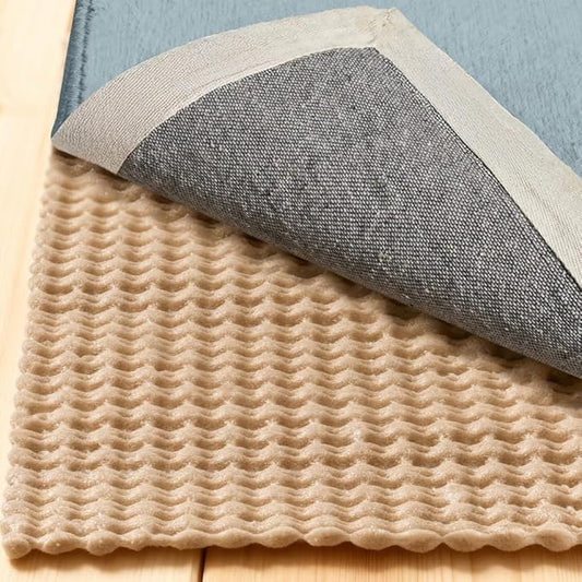 GORILLA GRIP Premium Dual Sided Extra Thick 4x6 Rug Gripper Pad for Hardwood Floors, Breathable Slip Resistant Pad Grips Under Carpet Area Rugs for Hard Surface Floor Protection, Easy Trim Mats, Beige