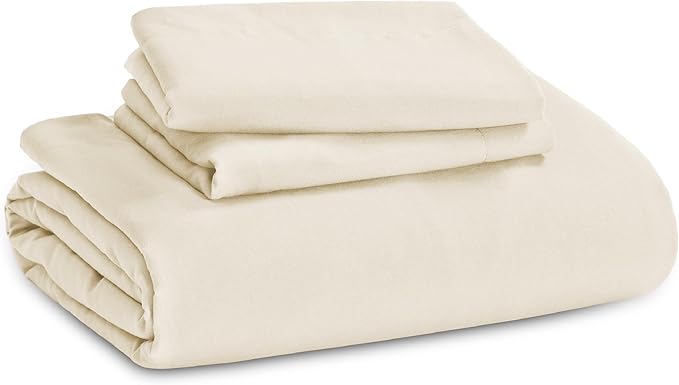Bedsure Oat Milk Oversized King Duvet Cover - 3 Pieces Prewashed Cotton-Like Extra Soft Bedding Set, Includes 1 Duvet Cover 120x98 Inches with Zipper Closure & 2 Pillow Shams, Comforter Not Included