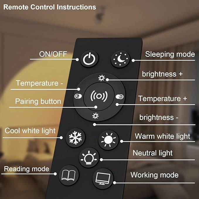 KimYan Tree Floor Lamp with Remote, Dimmable 3 Rotatable LED Lights, 5 Color Temperatures, 63" Modern Standing Lamp for Living Room, Bedroom, Office Reading Light (Bronze)