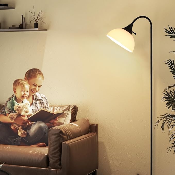 Floor Lamps for Living Room with Remote Control, Stepless Brightness Adjustable and 2700K-6500K Color Temperature, Adjustable Standing Lamp, Tall Standing Lamp for Bedroom Living Room Office