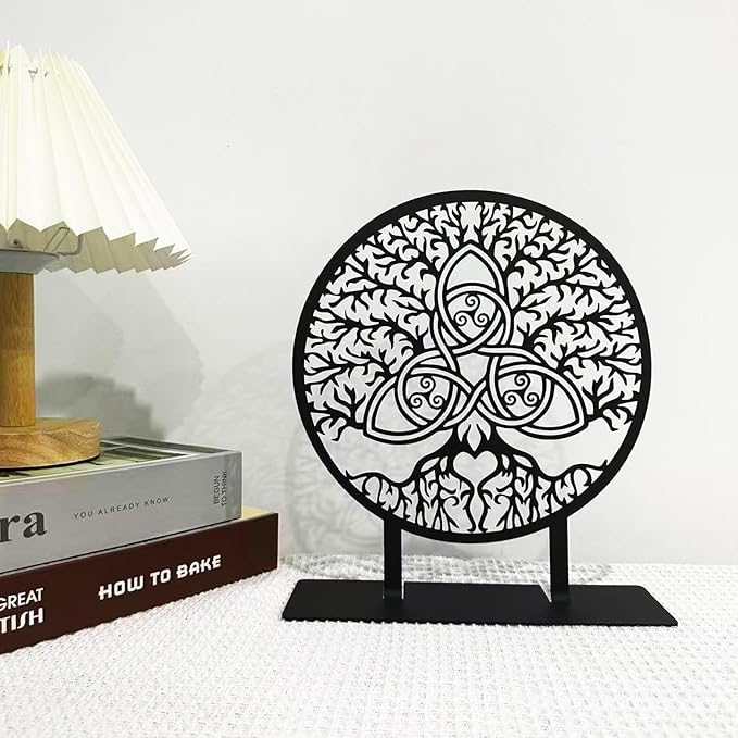 Metal Tree of Life Tabletop Decor, Celtic Knot Tree of Life Decor, Table Top Ornaments, Shelf Console Decoration, Tabletop Decorative Accents, Living Room Table Decoration