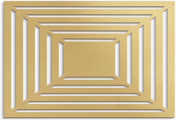 SIGNLEADER Metal Wall Decor Rectangles Gradient Minimalist Modern Luxury Wall Sculpture Hangings 3D Statue Home Decoration for Living Room, Bedroom, Bathroom, Kitchen, Fireplace, Office - 24" Gold