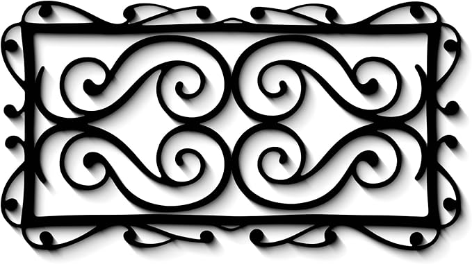 GlintHome Black Metal Wall Art for Living Room - Abstract Modern Wall Sculpture Textured Artwork Minimalist Geometric wall Decor for Bedroom Bathroom Living Room Home