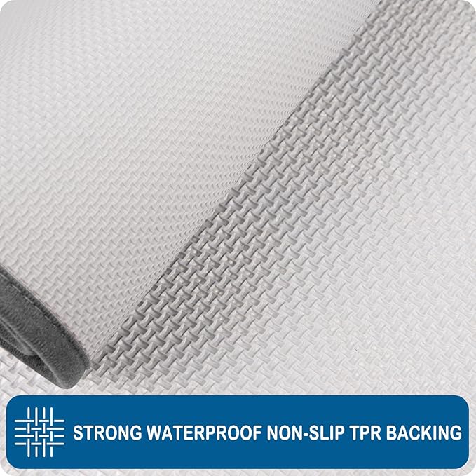 PURRUGS Machine Washable Kitchen Runner Rug 32" x 70", Non-Slip/Skid Hallway Runner Rug, Super Absorbent Soft Area Rug for Kitchen, Hallway & Laundry, Rolled Packaging, Grey