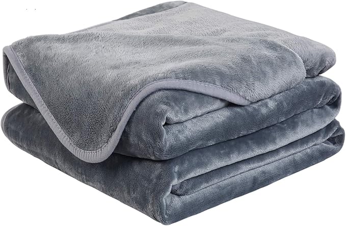 Soft Blanket Warm Fuzzy Microplush Lightweight Thermal Fleece Blankets for Couch Bed Sofa,California King102X108Inch,Gray