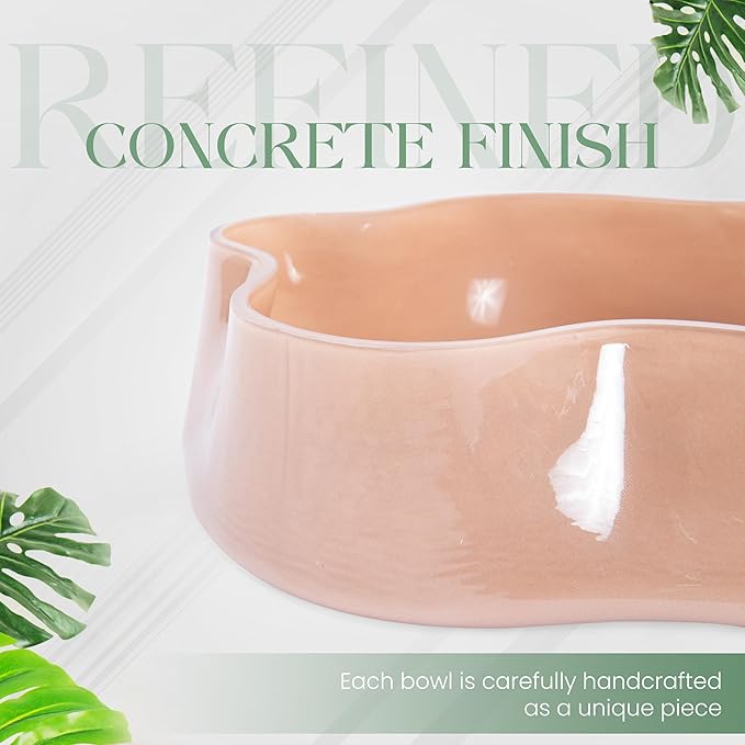 Modern Glass Decorative Bowl for Kitchen & Home Decor – Handmade Unique Design Key Bowl for Entryway Table, Living Room, Premium Candy Bowl, Fruit Bowl for Kitchen Counter
