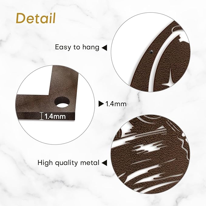 SIGNLEADER Metal Wall Art Decor Touch of Class Vortex Modern Abstract Wall Sculpture Hangings Home Decoration for Living Room, Bedroom, Bathroom, Kitchen, Outdoor - 18" Bronze