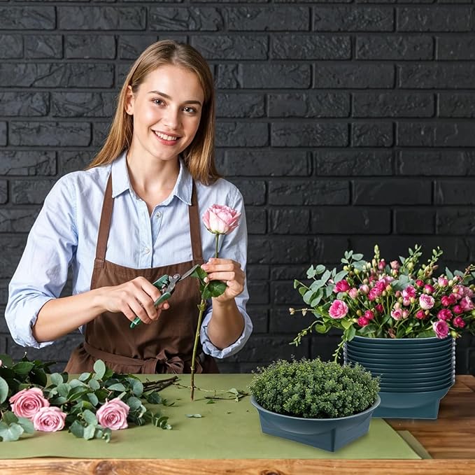 24 Pcs Floral Supplies Green Design Bowls, Floral Foam Bowl for Flower Arrangements Florals Arrangements Supplies Containers Florist Decorative Bowl for Fresh Flower Holiday Wedding Party Decor