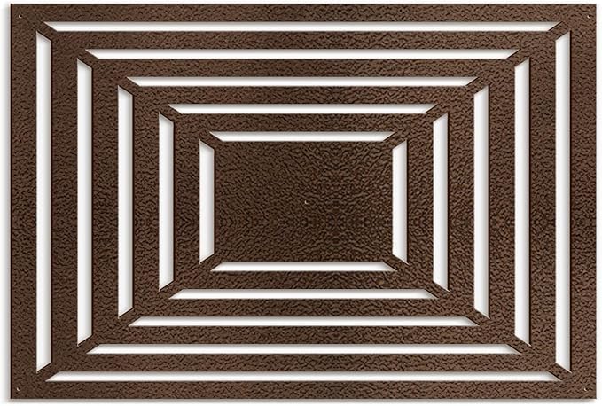 SIGNLEADER Metal Wall Decor Rectangles Gradient Minimalist Modern Luxury Wall Sculpture Hangings 3D Statue Home Decoration for Living Room, Bedroom, Bathroom, Kitchen, Fireplace, Office - 18" Bronze