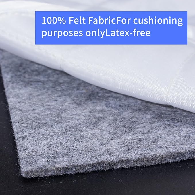 Extra Large Area Rug Cushioned Pad, 9x12 Ft Thick Felt Pad for Hardwood Floors, Keeps Rug in Place Soft